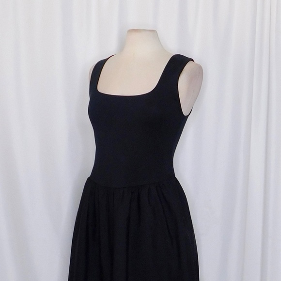 NWT!! J. CREW Black Drop-Waist Mixy Dress Tank Midi Dropwaist Medium Tall MT - Picture 7 of 15